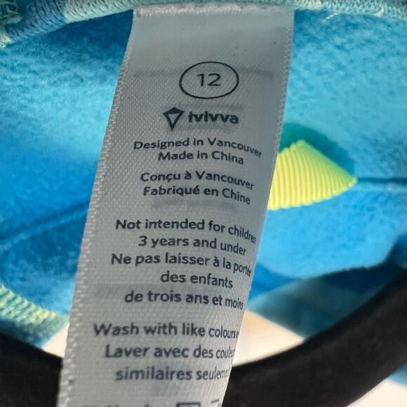 Ivivva by Lululemon Scuba Jacket Girls 12 Chevron Blue - Picture 5 of 10